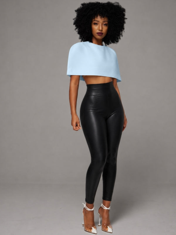 Sculpted Cape Crop Top