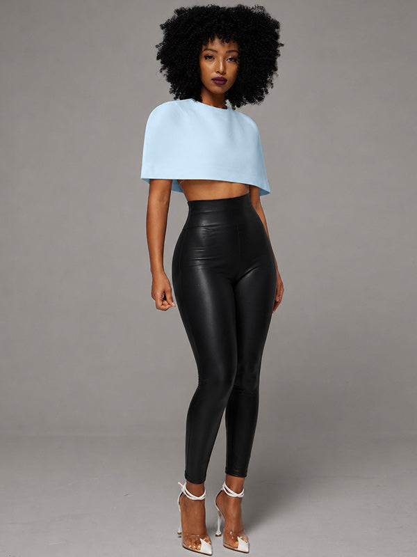 Sculpted Cape Crop Top