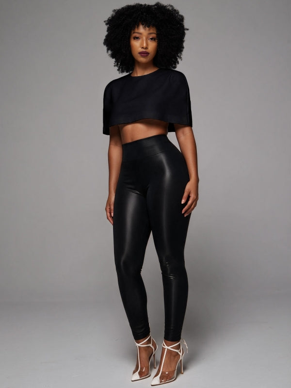 Sculpted Cape Crop Top