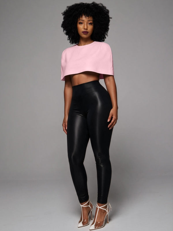 Sculpted Cape Crop Top