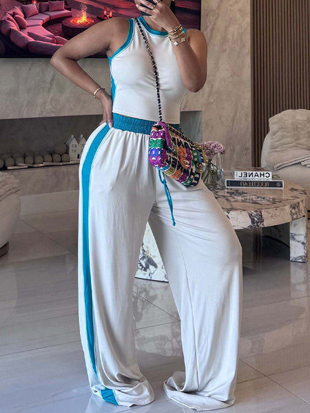 Piping Tank Top & Pants Set