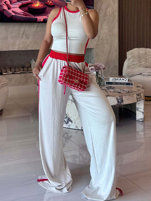 Piping Tank Top & Pants Set