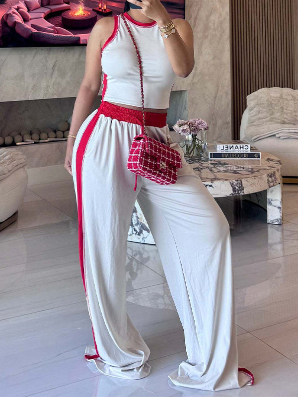 Piping Tank Top & Pants Set