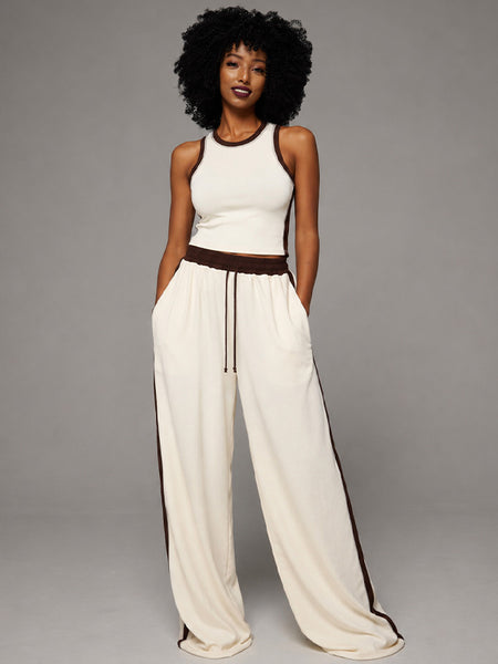 Piping Tank Top & Pants Set