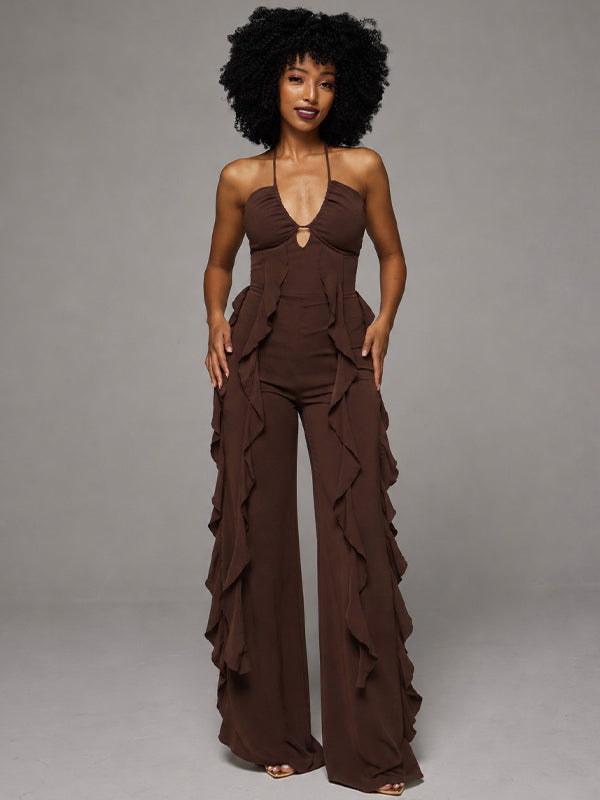 Ruffle Halter Jumpsuit