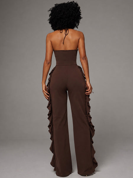 Ruffle Halter Jumpsuit