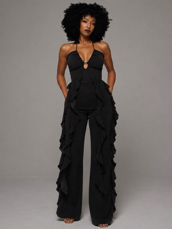 Ruffle Halter Jumpsuit