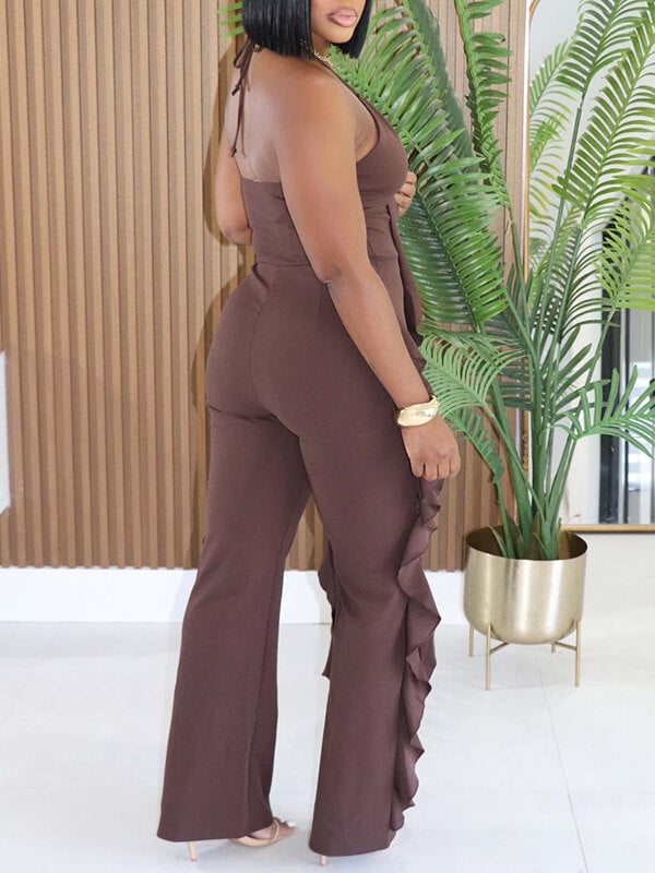 Ruffle Halter Jumpsuit