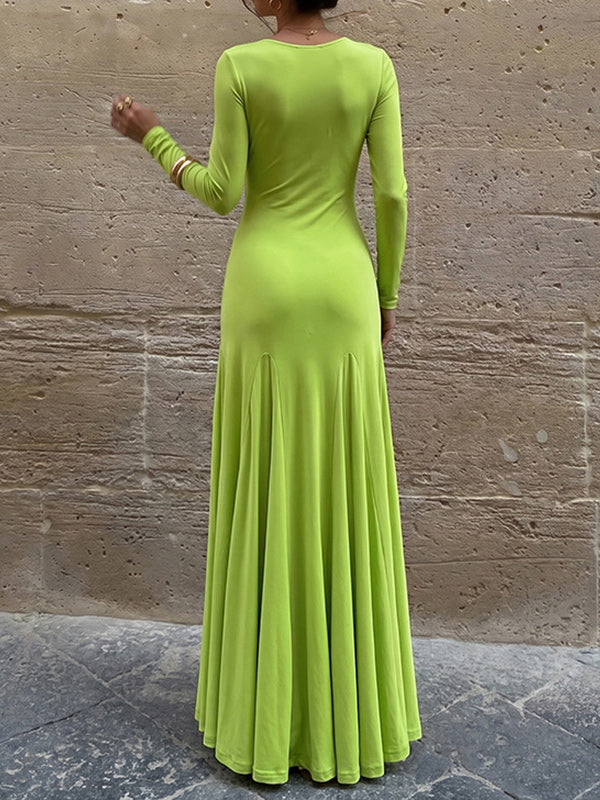 V-Neck Cutout Maxi Dress