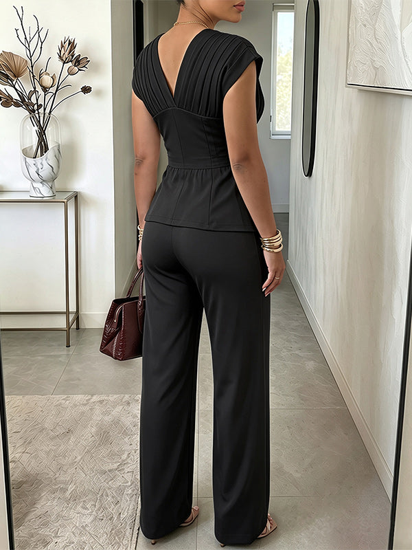 Button Vest & Pants Set