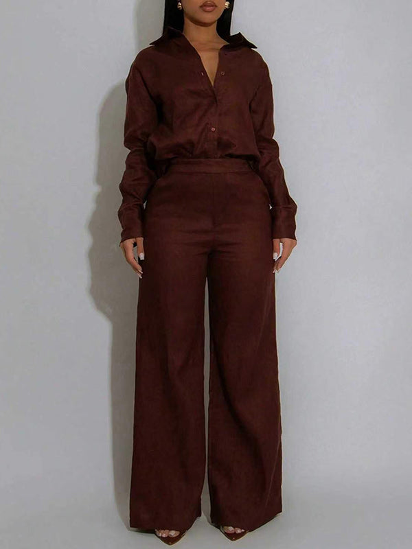 Solid Shirt & Pants Set
