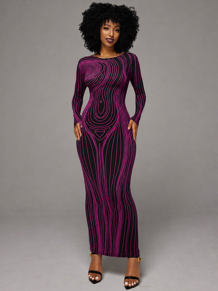 Printed Bodycon Dress