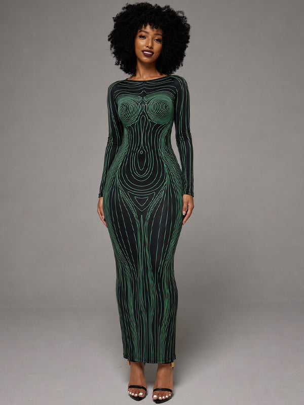 Printed Bodycon Dress