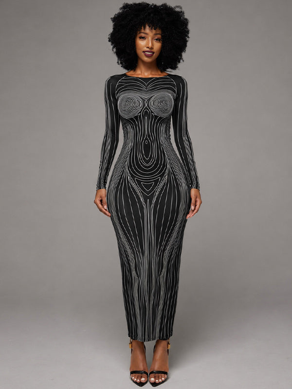 Printed Bodycon Dress