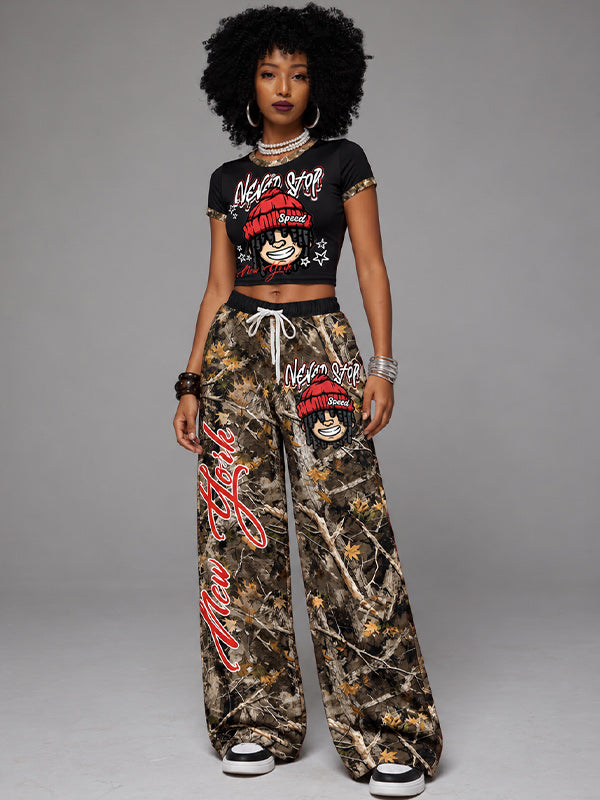 Printed Tee & Pants Set
