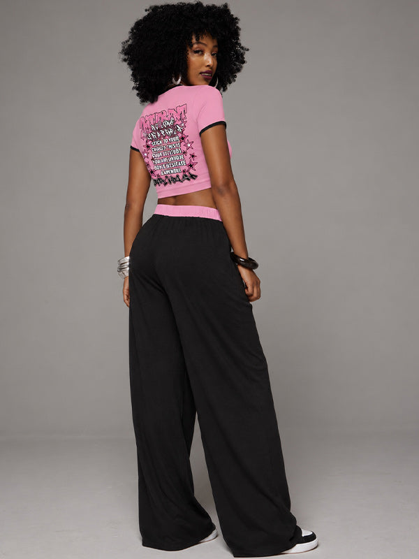 Printed Tee & Pants Set