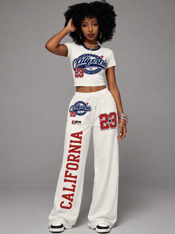 Printed Tee & Pants Set