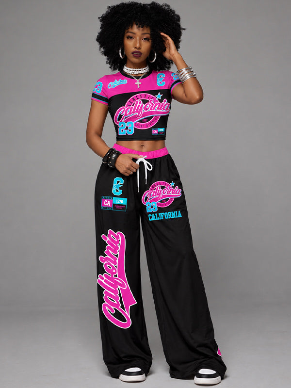 Printed Tee & Pants Set