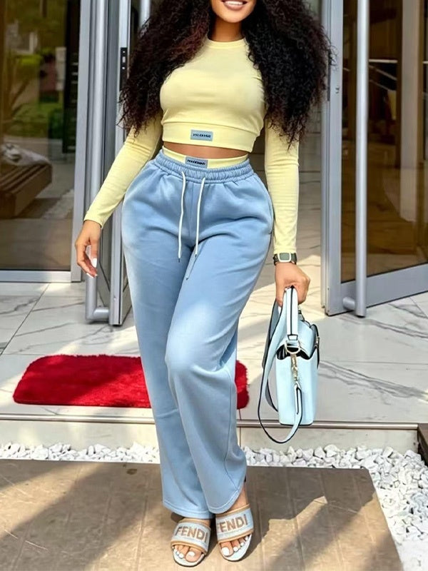 Two-Tone Top & Pants Set