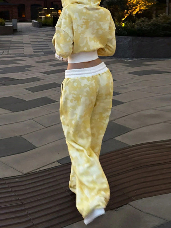 Camo Zip-Front Hoodie & Pants Set