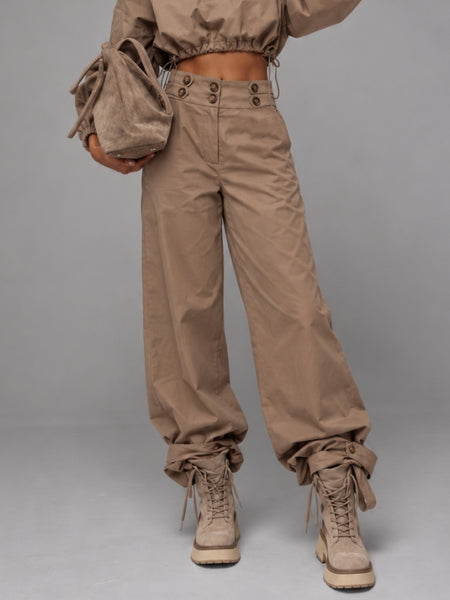 Solid Cargo Pants