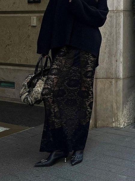 Lace Pencil Skirt