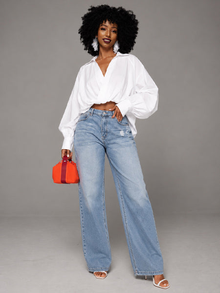 Solid High-Low Shirt