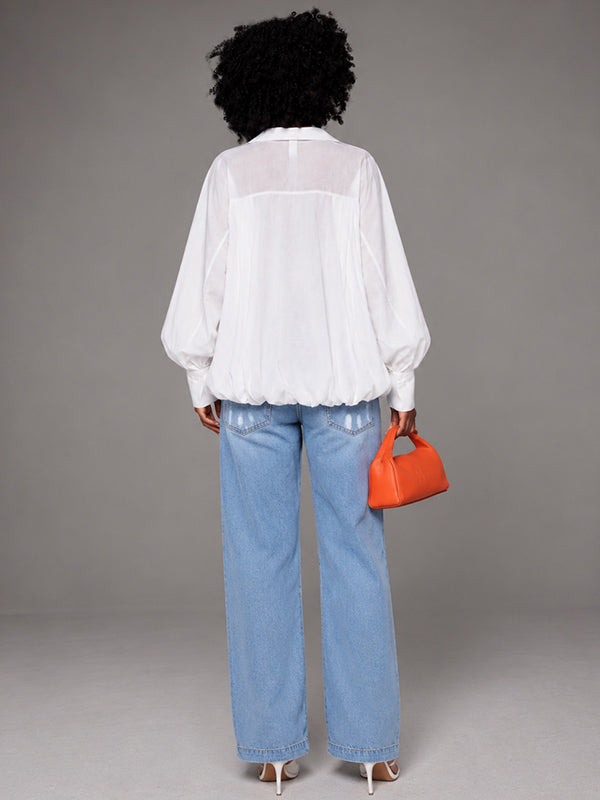 Solid High-Low Shirt