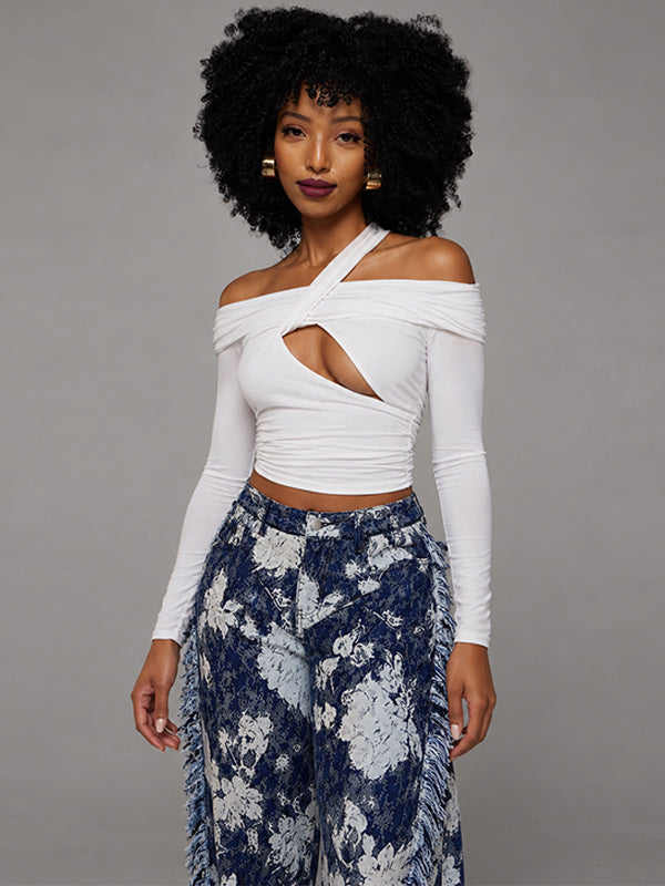 Off-Shoulder Cutout Tee