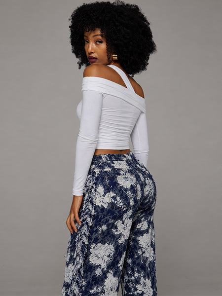 Off-Shoulder Cutout Tee