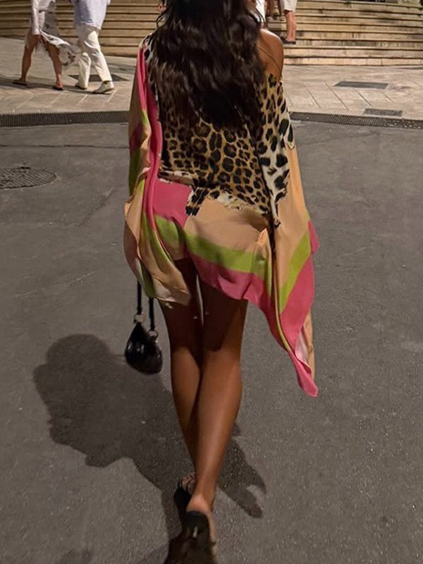 Leopard Boat-Neck Dress