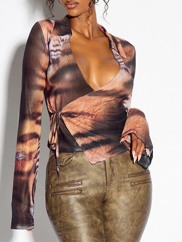 Printed Tied Shirt
