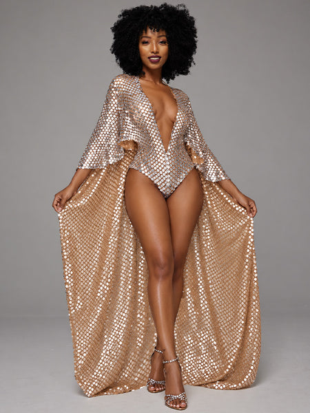 Sparkle Cape Bodysuit