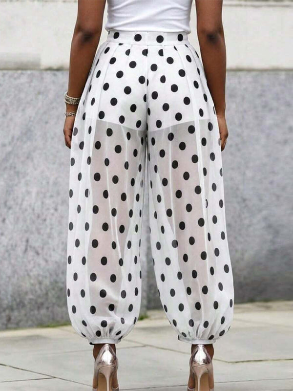 Dot Sheer Jogger Pants