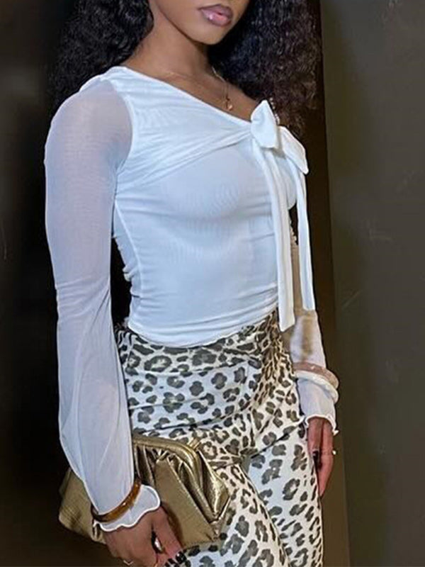 Boat-Neck Tied Top