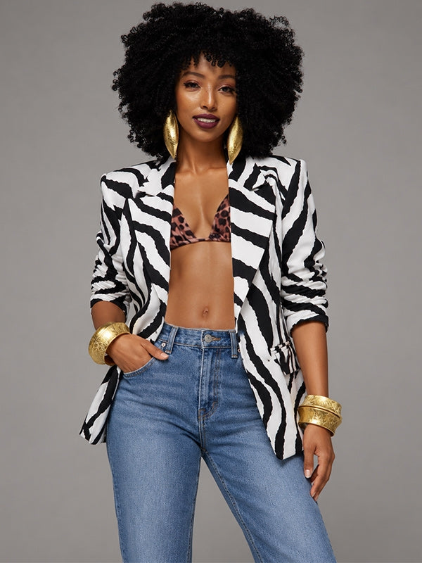 Zebra Print Blazer