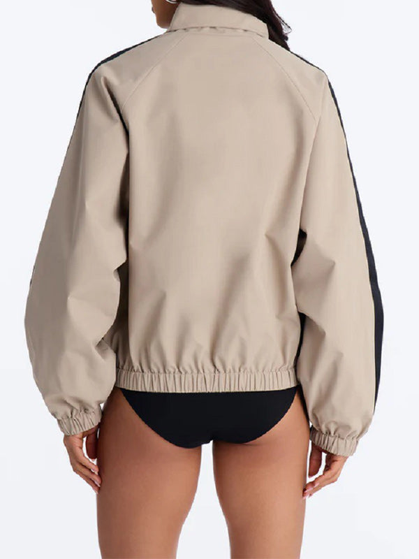 Side-Stripe Zip-Front Jacket
