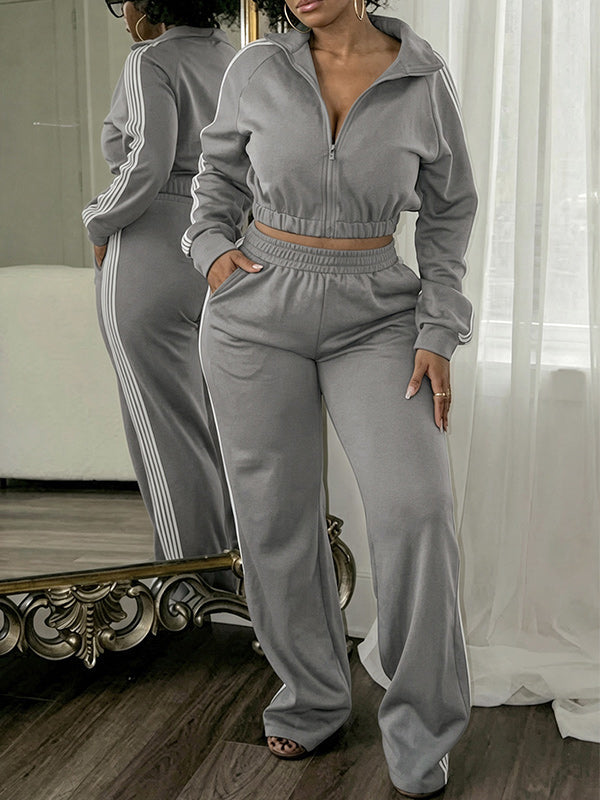 Side-Stripe Jacket & Pants Set