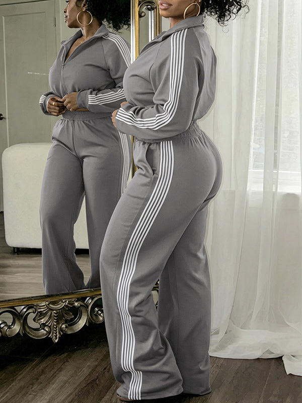 Side-Stripe Jacket & Pants Set