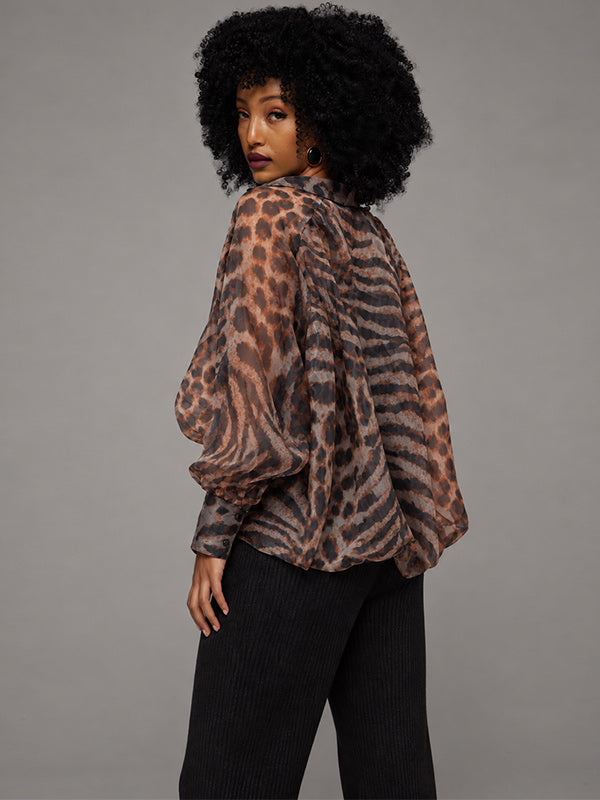 Leopard Sheer Blouse