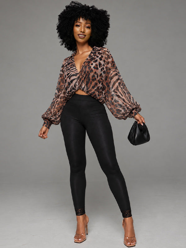 Leopard Sheer Blouse