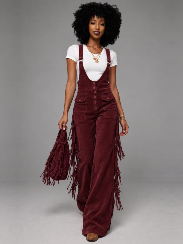 Fringe Flare Overalls