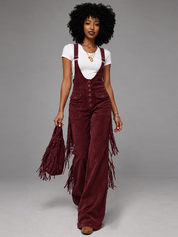 Fringe Flare Overalls