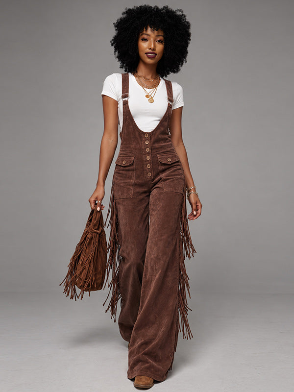Fringe Flare Overalls