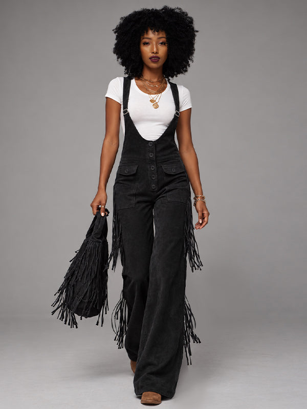 Fringe Flare Overalls