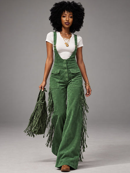 Fringe Flare Overalls