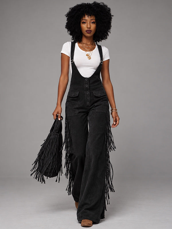 Fringe Flare Overalls