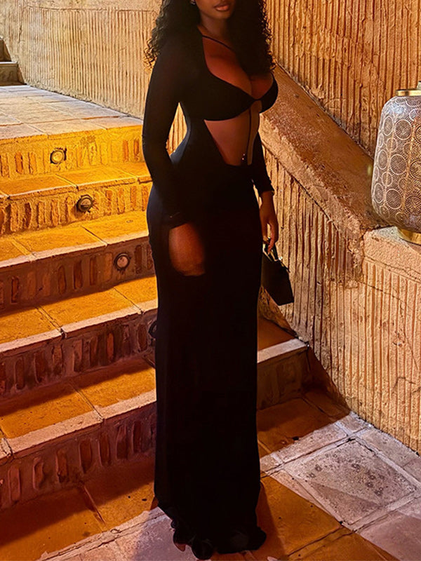 Sheer Combo Cutout Dress