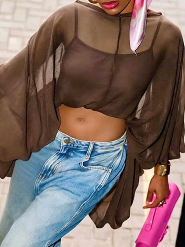 Sheer High-Low Top