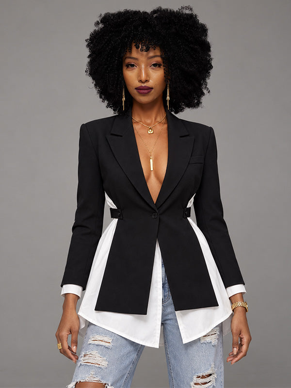 Two-Tone Combo Blazer